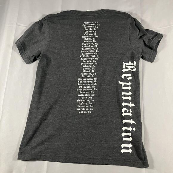 Taylor Swift Shirt Mens Medium Gray Reputation Stadium Tour Concert Tee 2018 - Picture 11 of 12